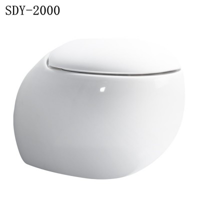 Ceramic sanitary ware round wc toilet wall hung toilet bowl