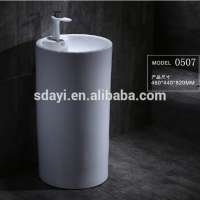 Hot sale ceramic pedestal basin bathroom big size wash basin stand