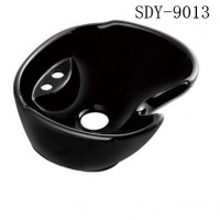 hot sale black color ceramic hair wash basin portable shampoo basin