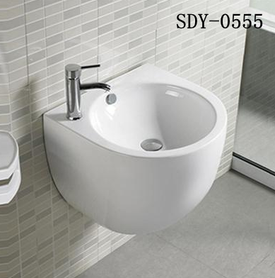 sanitary ware ceramic round wall hung basin sink wash basin wall tiles